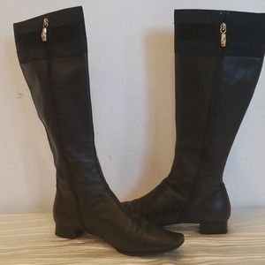 Gucci  Knee-High Black Boots, Size 9,  Leather